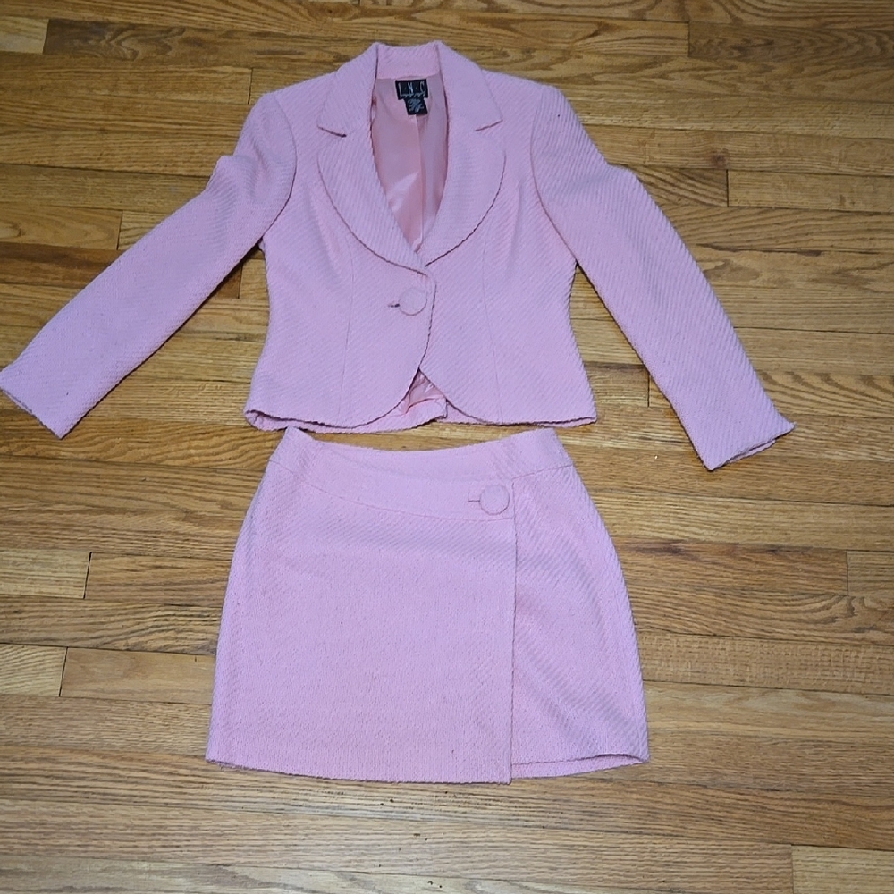 INC International Concepts Pink Blazer and Skirt Set